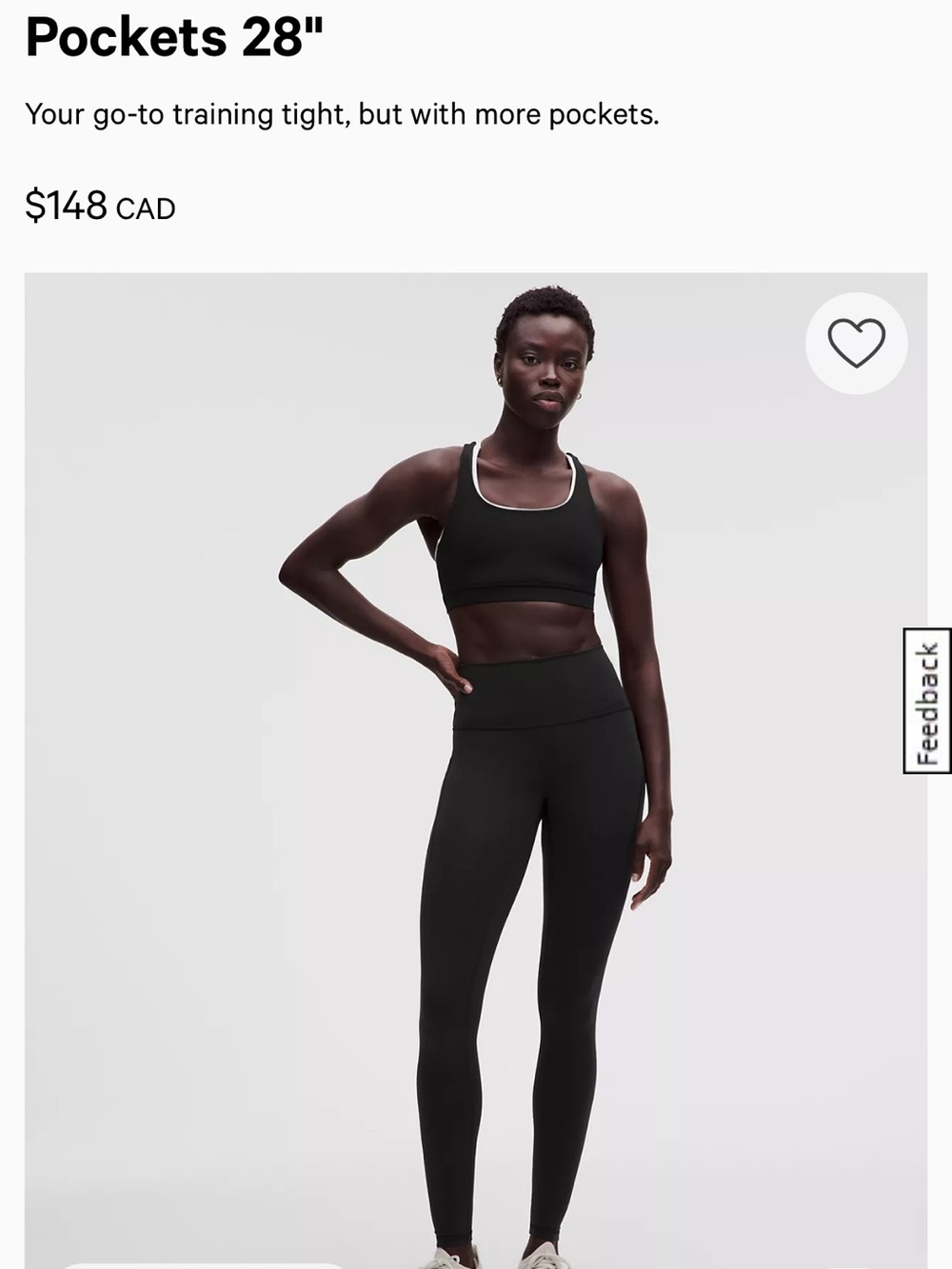 lululemon athletica Black High-Rise Training Leggings with Pockets